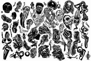 the last living humans in a populated ghost town tattoo idea