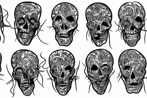 the last living humans in a populated ghost town tattoo idea