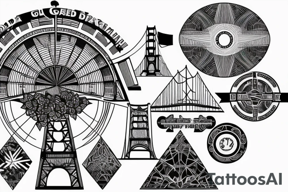 golden gate bridge tattoo idea