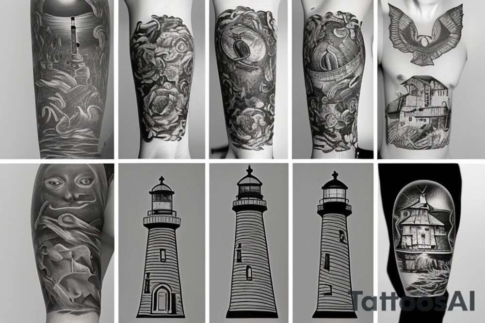 lighthouse tattoo idea