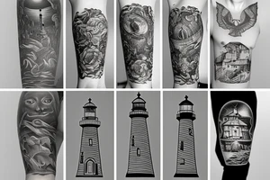 lighthouse tattoo idea