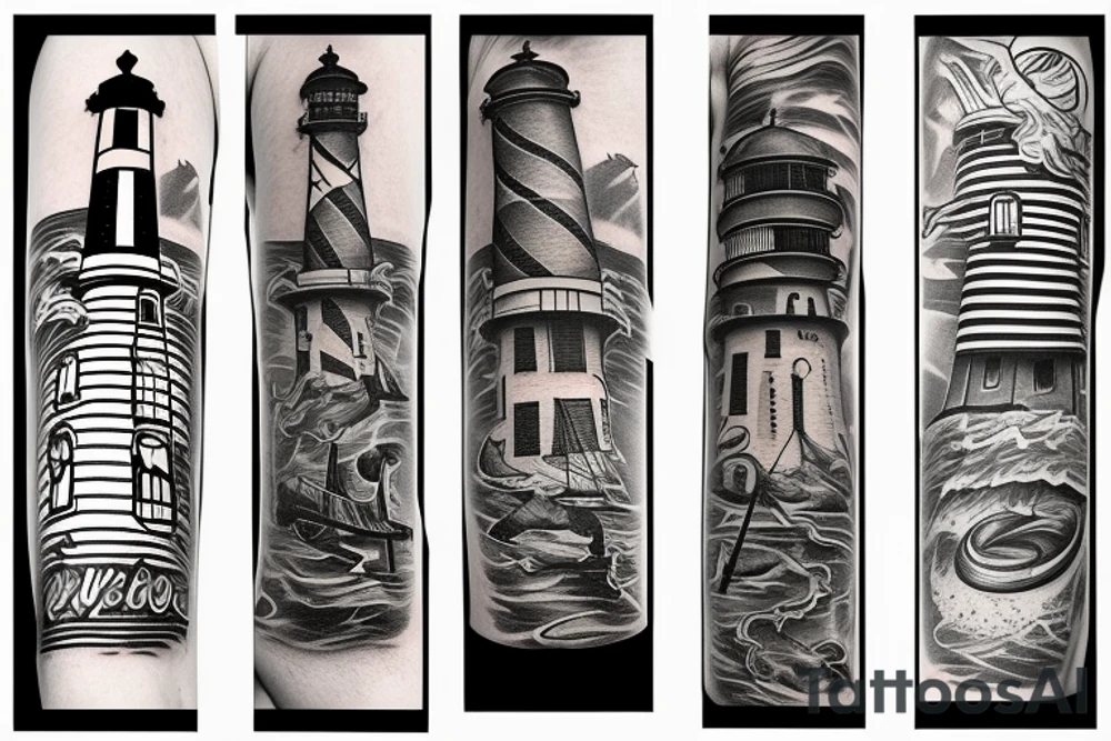 lighthouse tattoo idea