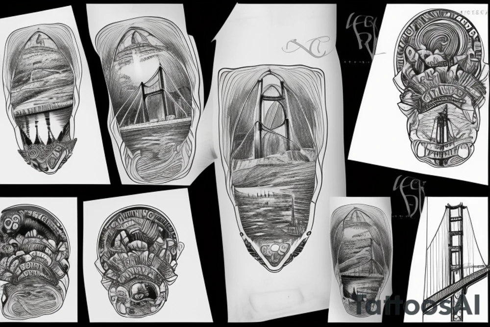 golden gate bridge tattoo idea