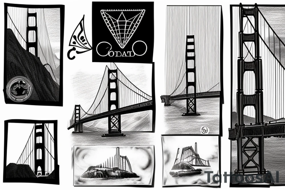 golden gate bridge tattoo idea