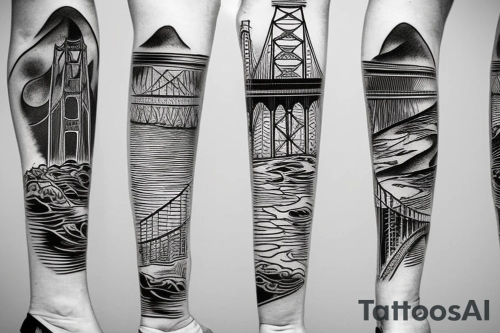golden gate bridge tattoo idea