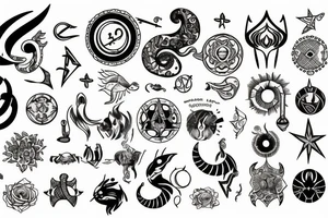 Cancer, pisces, and Gemini astrological signs tattoo idea
