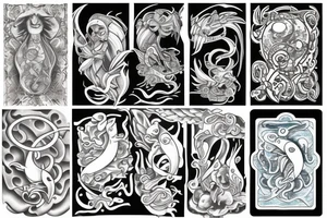 Cancer, pisces, and Gemini tattoo idea