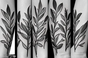 Olive twig tattoo idea