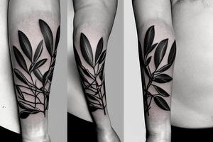 Olive twig tattoo idea