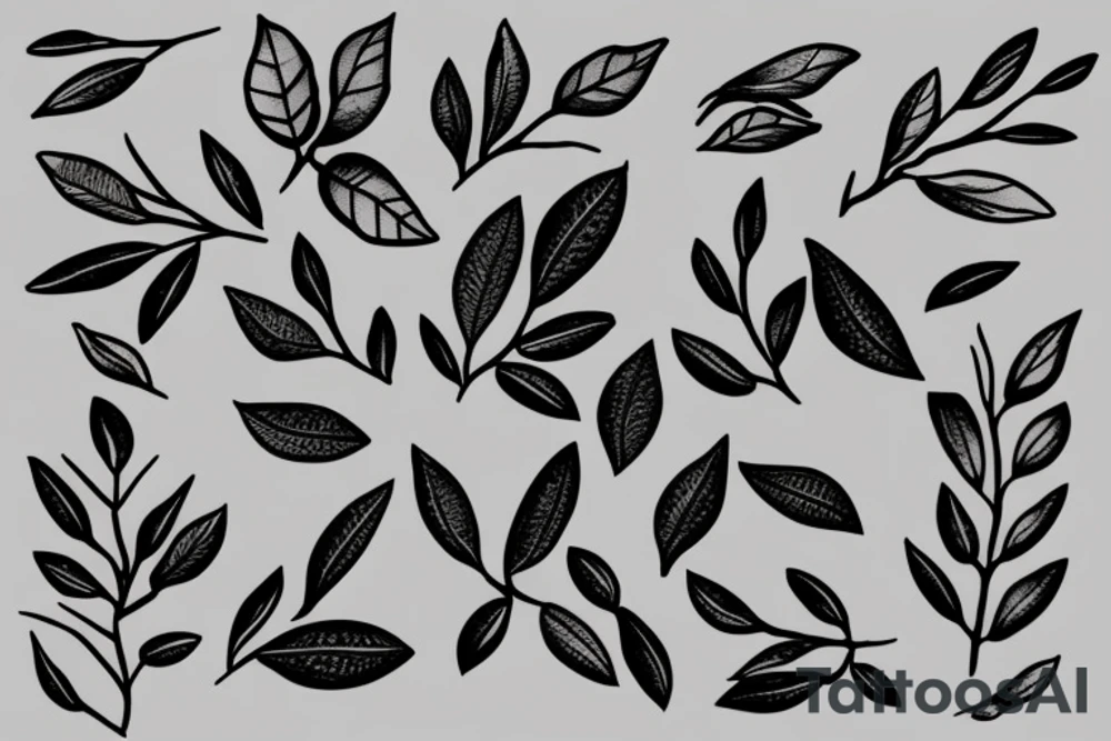 Olive twig tattoo idea