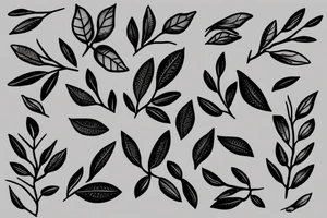 Olive twig tattoo idea