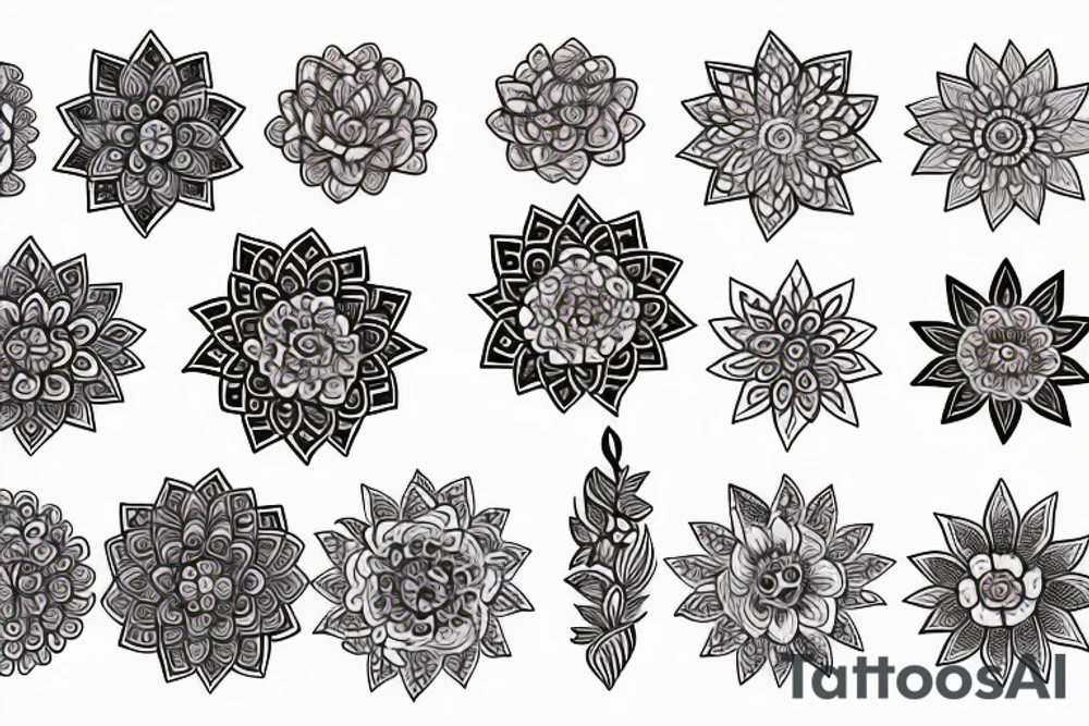 Mandala flower tattoo idea