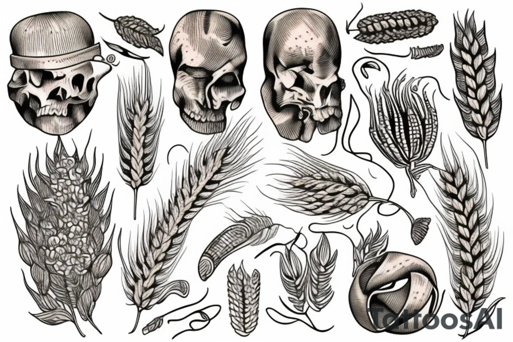Wheat tattoo idea