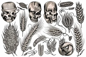 Wheat tattoo idea