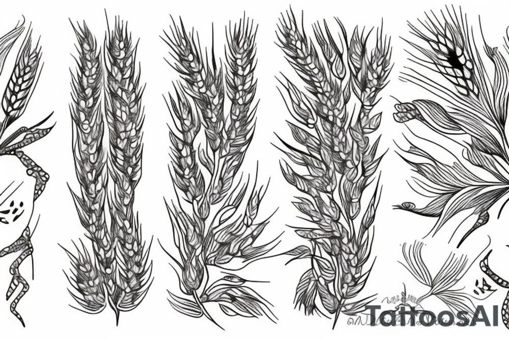 Wheat tattoo idea