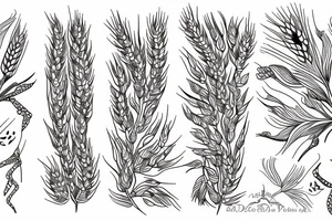 Wheat tattoo idea