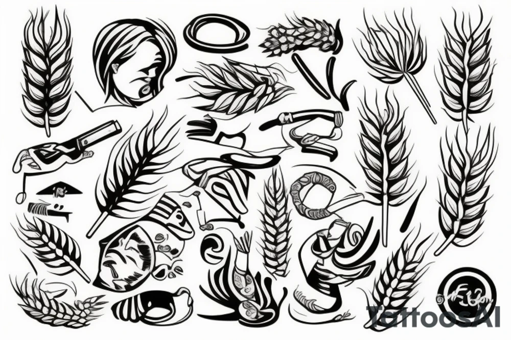 Wheat tattoo idea