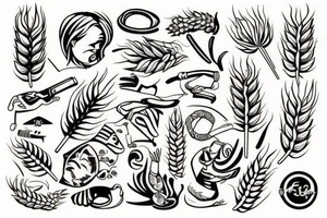 Wheat tattoo idea