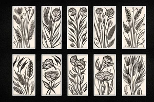 Wheat flowers tattoo idea