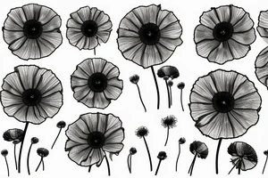 Dandelion poppy tattoo idea