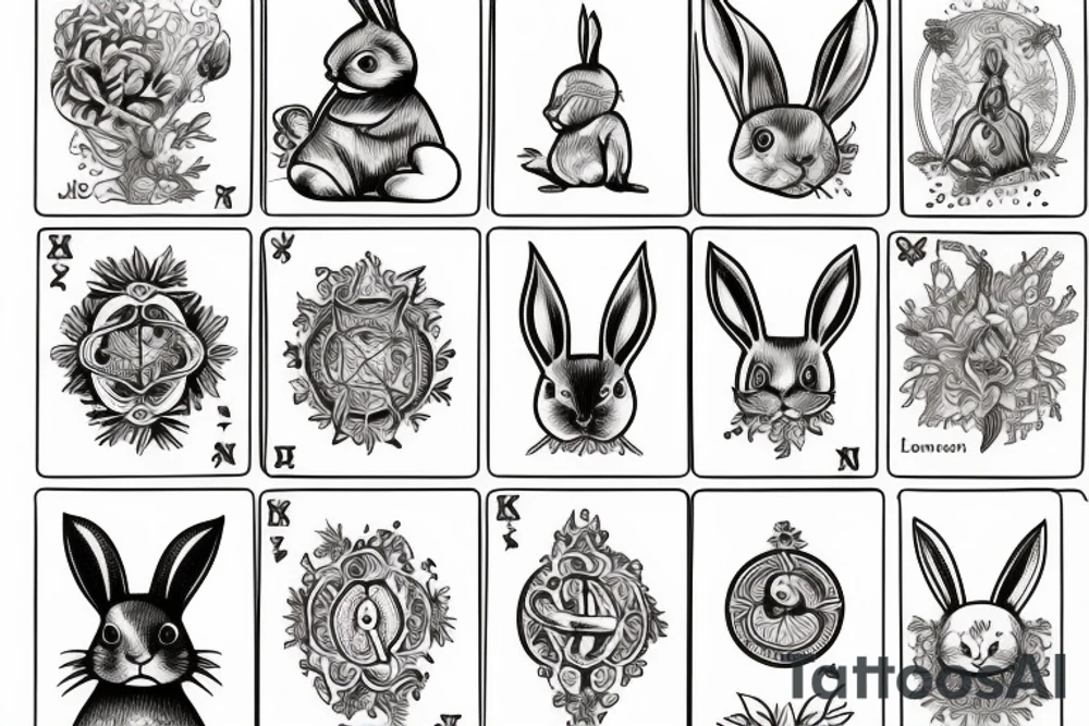 Bunny tarot tattoo idea