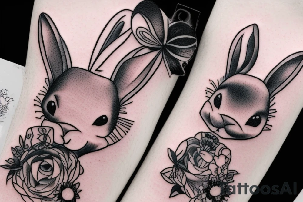 Bunny cupcake tattoo idea