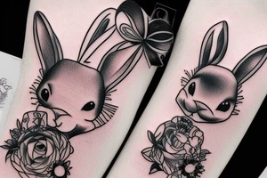 Bunny cupcake tattoo idea