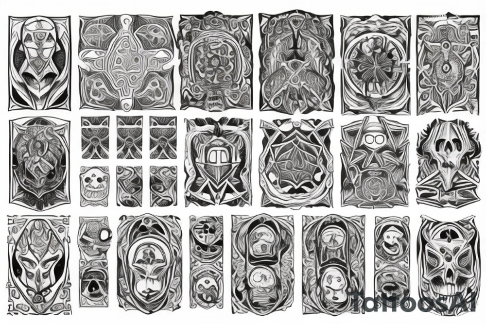 Necromancy Regal Stoic Vivid Pattern tattoo idea