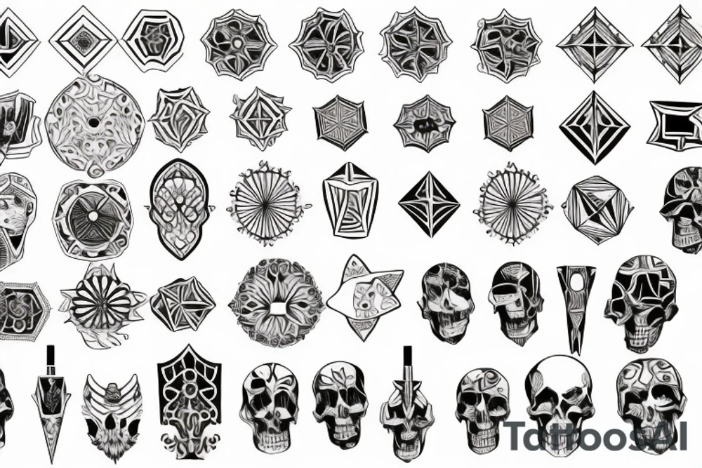 Necromancy Regal Stoic Vivid Pattern tattoo idea