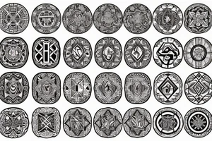 Necromancy Regal Stoic Vivid Pattern Runic tattoo idea