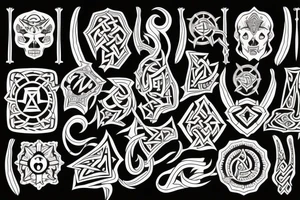 Necromancy Regal Stoic Vivid Pattern Runic tattoo idea