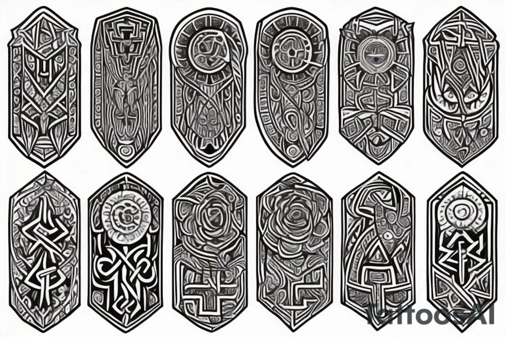 Necromancy Regal Stoic Vivid Pattern Runic tattoo idea