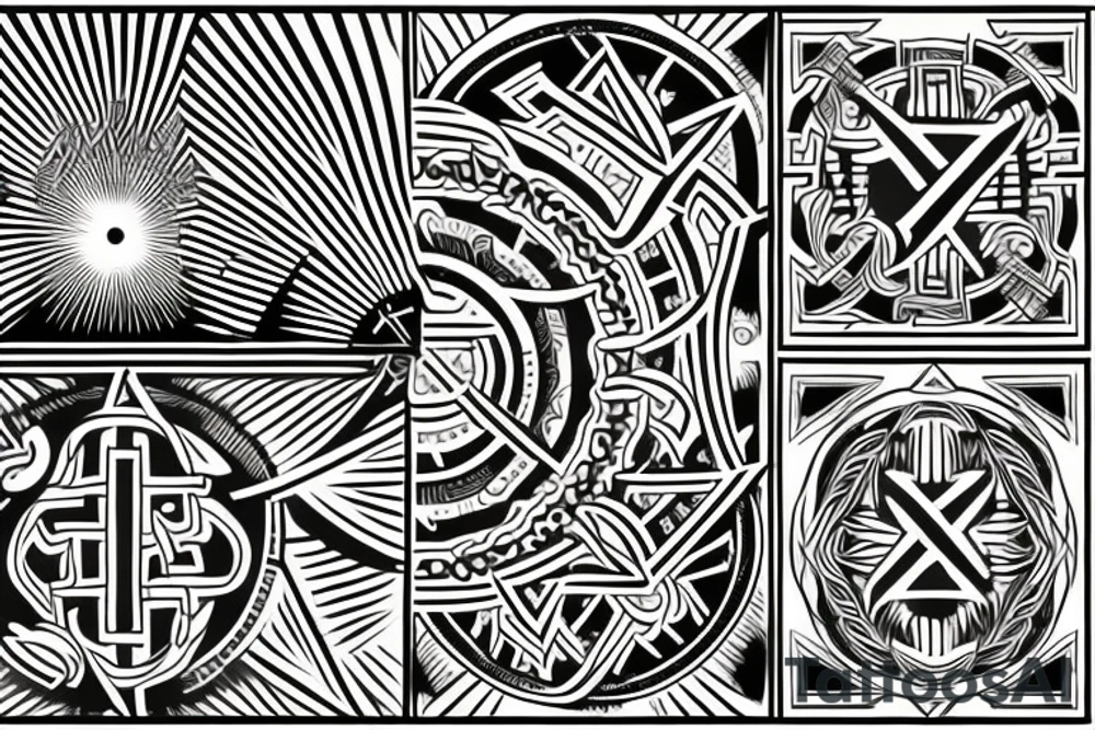 Necromancy Regal Stoic Vivid Pattern Runic tattoo idea
