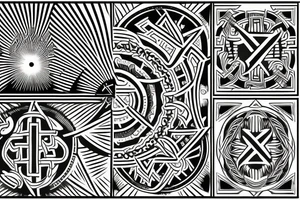 Necromancy Regal Stoic Vivid Pattern Runic tattoo idea
