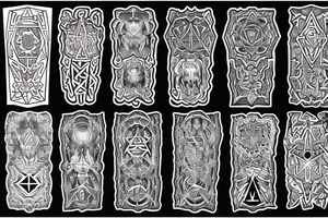 Necromancy Regal Stoic Vivid Pattern Runic tattoo idea