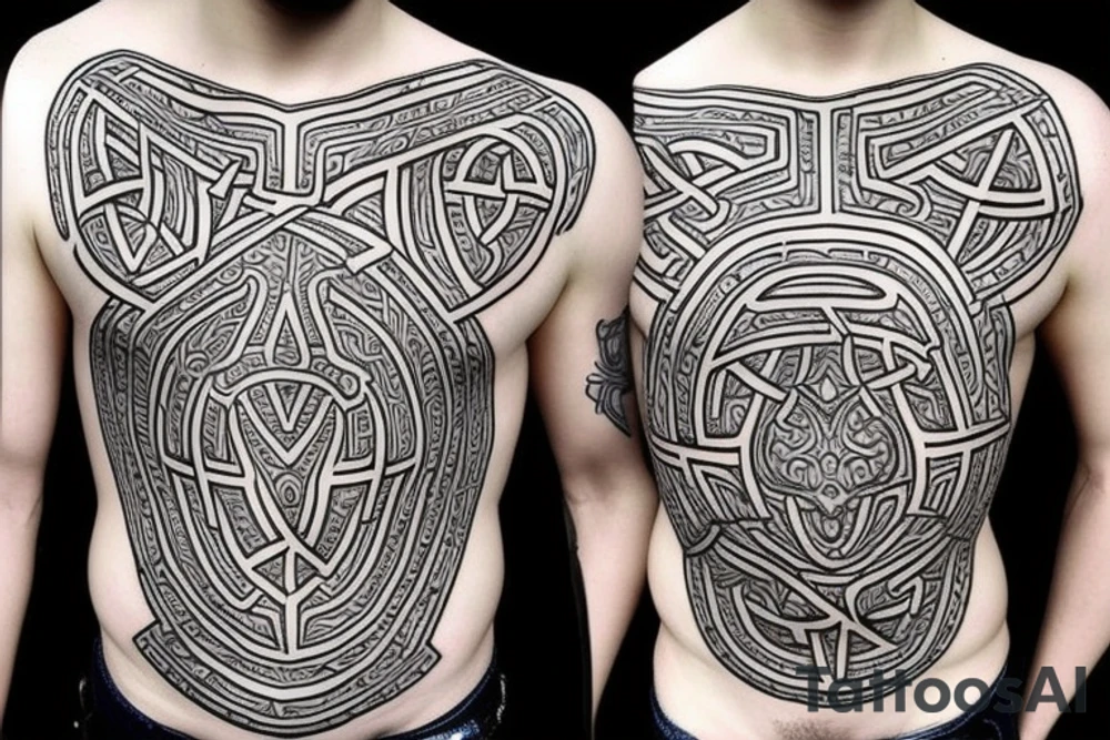 Necromancy Stoic Vivid Pattern Runic tattoo idea