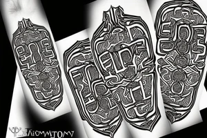 Necromancy Stoic Vivid Pattern Runic tattoo idea