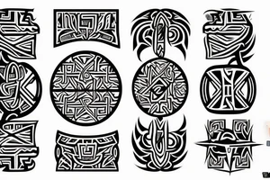 Necromancy Stoic Vivid Pattern Runic tattoo idea