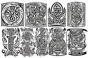 Necromancy Stoic Vivid Pattern Runic tattoo idea