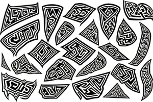 Necromancy Stoic Vivid Pattern Runic tattoo idea