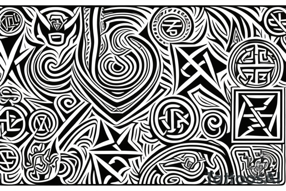 Necromancy Stoic Vivid Pattern Runic
Ornate tattoo idea