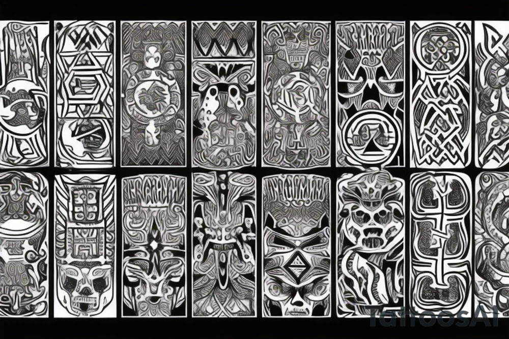 Necromancy Stoic Vivid Pattern Runic
Ornate tattoo idea