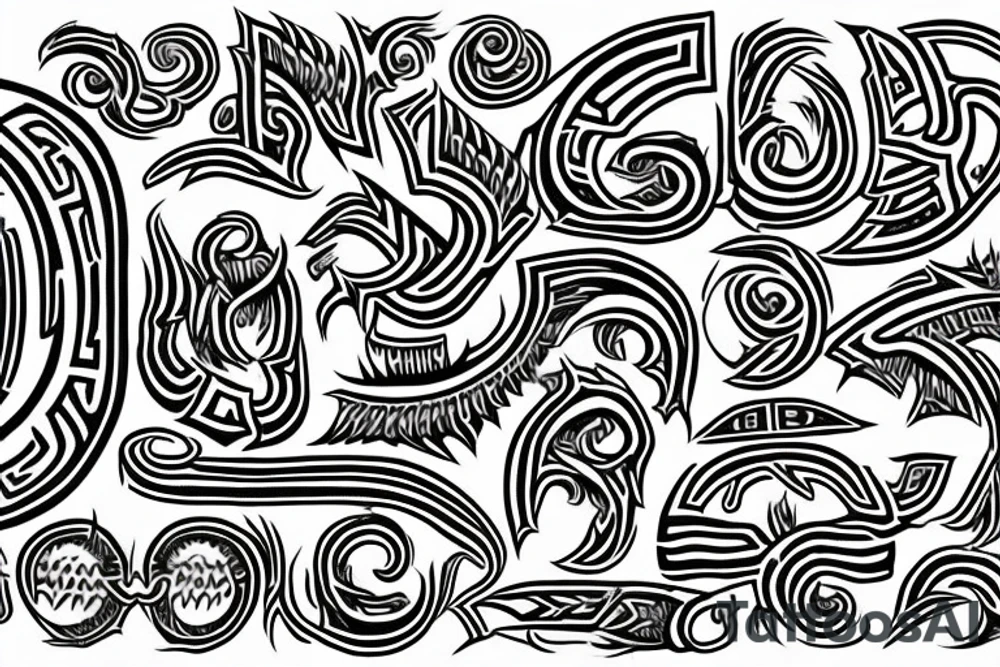 Necromancy Stoic Vivid Pattern Runic
Ornate Draconic tattoo idea