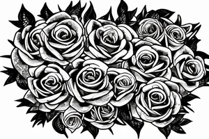 Chains Flower Mural Vivid Intricate Roses tattoo idea