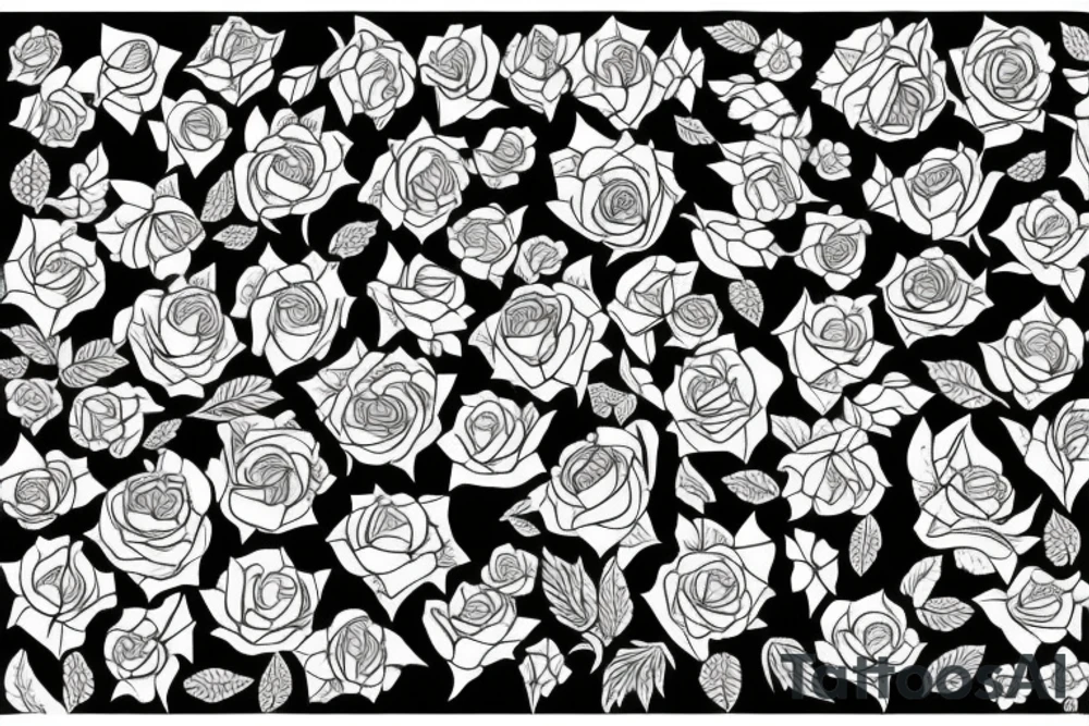 Chains Flower Mural Vivid Intricate Roses tattoo idea Chains Flower Mural Vivid Intricate Roses tattoo idea