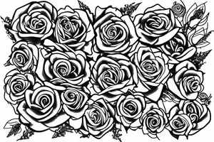 Chains Flower Mural Vivid Intricate Roses tattoo idea