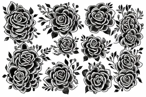 Chains Flower Mural Vivid Intricate Roses tattoo idea