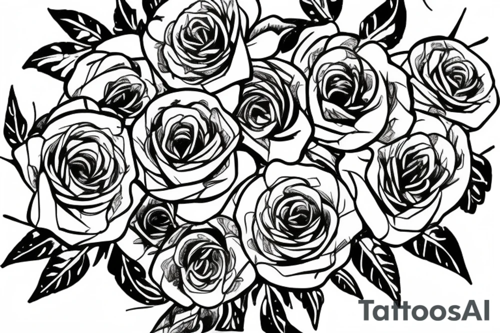 Chains Flower Mural Vivid Intricate Roses tattoo idea
