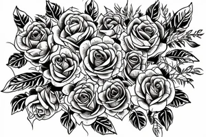 Chains Flower Mural Vivid Intricate Roses tattoo idea