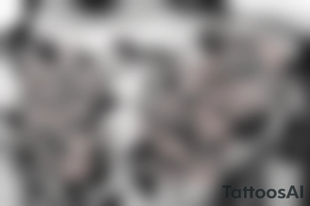 Dhalia mural Beautiful Vivid Intricate Roses Flowers Chains thorns tattoo idea